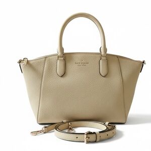 👜 Kate Spade Loden Satchel – White Pebbled Leather Convertible Crossbody Bag ✨